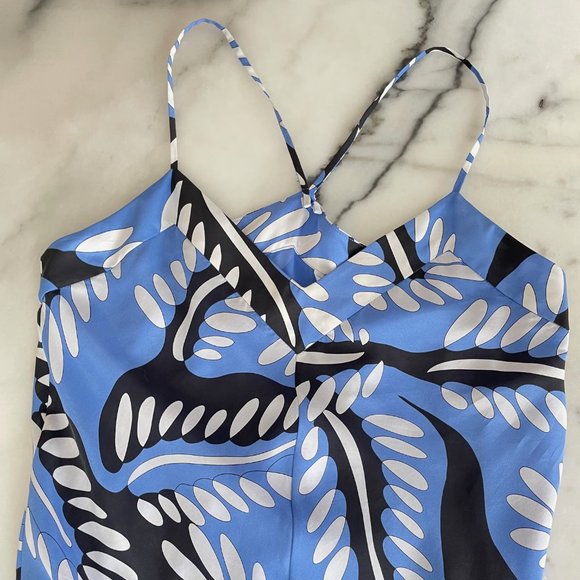 Diane Von Furstenberg Barths Maxi Dress in Riviera Buds Multi Cornflower Print - Picture 5 of 16